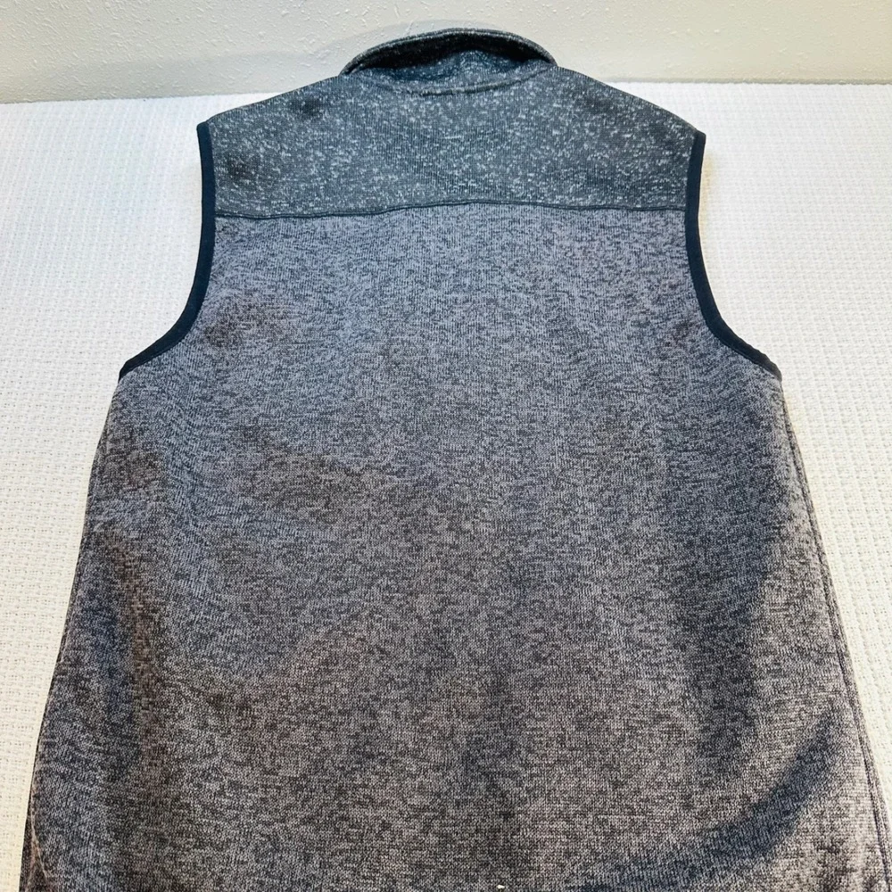 FLAG & ANTHEM Men's Vest Heathered Grey‎ Fleece Zip Up Pockets - Size M, casual
